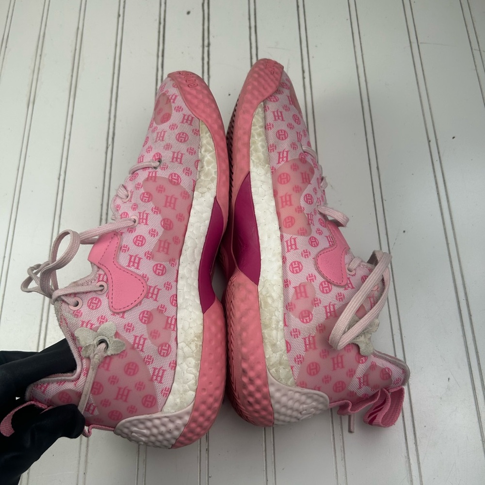 Adidas Harden Vol. 6 Pink Monogram Basketball Shoes Women’s Size 7 retail $200 - Picture 9 of 12